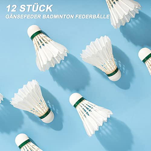 Foto von Philonext Badminton Federn, Goose Federn, Stall und langlebig, Sport, Training, Badminton-Bälle, für Indoor-Spiel im Freien, Lenkräder, Sport, Ausbildung, Badminton