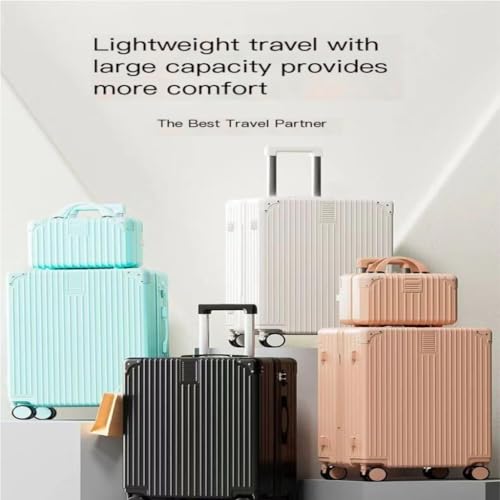 Duffle Bag 20-inch Trolley Suitcase, Password Box, Universal Wheel Boarding Suitcase, Fashionable Leather Suitcase Suitcase Tags(A,20in)3