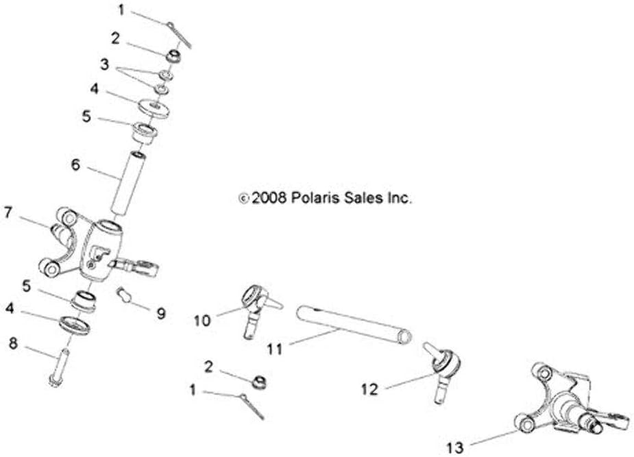 Polaris RZR Tie Rod, Genuine OEM Part 0454601, Qty 1