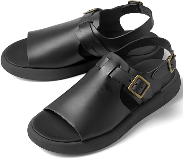 Amazon | ブラドール BRADOR レザーサンダル 厚底 92873 NERO