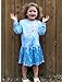 Disney Frozen Elsa Toddler Girl Dress Sequin Casual Long Sleeve Sweatshirt Dresses Character Print Cute Fall Outfit Birthday Party Gift Holiday Costume Clothes Sport Set Blue 5-6 Years