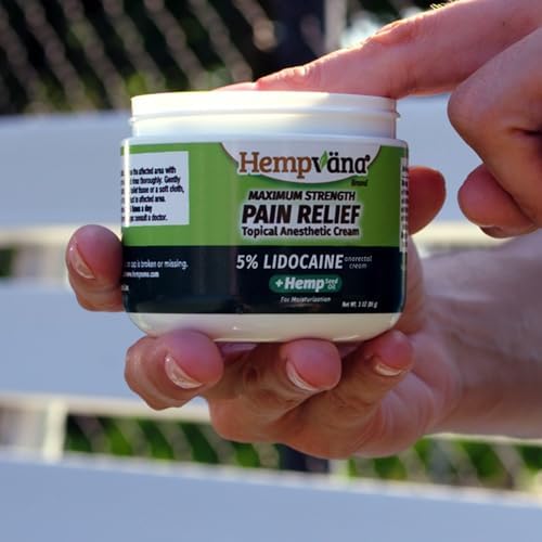 Hempvana Lidocaine 5% Relief Cream, Maximum Strength, Targeted Long-Lasting Relief, Strong Cream, Numbs Irritated Nerves for Fast Anorectal Relief, Non-Greasy. - 5