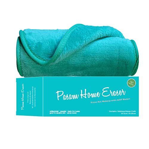 Pasam Home MakeUp Eraser Reusable Make Up Remover Eraser even Waterproof Make Up in Seconds Just With Water Chemical Free Eyeliner Lipstick Foundation Powder Highlighter Eyebrown (Turquoise)