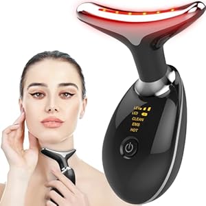 Vibration Face and Neck Massager – Triple-Action Wrinkle Remover for Skin Care, Tightening, and Smoothness (Black)