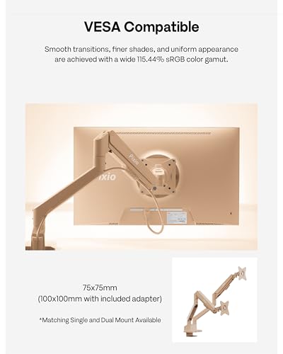 Image of Pixio PX246 Wave Beige 24 inch 120Hz Refresh Rate FHD 1080p Resolution IPS Panel 4ms GTG Response Time Gaming Monitor with Adaptive Sync