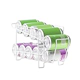 ESPACIO EFICIENTE: Maximiza el espacio en la nevera, el congelador. Diseño ondulado para una fácil extracción. Puede almacenar 10 latas de bebidas al mismo tiempo.