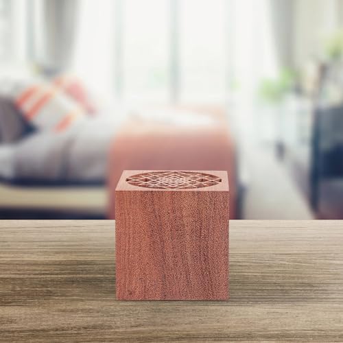 Difusor aromático eléctrico de madera PartyKindom cubo para hogar y oficina miniatura 5