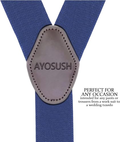 Image of Hook Suspenders for Men Swivel Hooks Adjustable Elastic Retro Suspenders