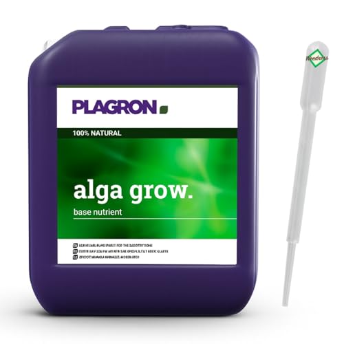 Plagron Alga Grow 5 litros - Abono orgánico Crece el cultivo Abono de interior Fase de crecimiento Abono orgánico líquido Pepinos Tomates