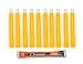 Cyalume SnapLight Orange Glow Sticks - 6 Inch Industrial Grade, Ultra Bright Light Sticks with 12 Hour Duration (Pack of 10)