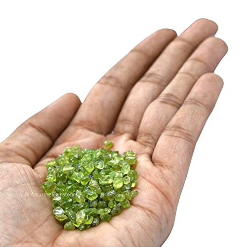 Image of Amazing Gemstone Peridot Crystal Chips & Tiny Crystals - Aquarium Gravel Rocks for Fish Tank Decoration (Natural AAA Grade Gemstones)