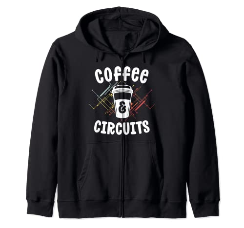 Electrician Gift Ideas Coffee Circuits Electrical Engineer Sudadera con Capucha