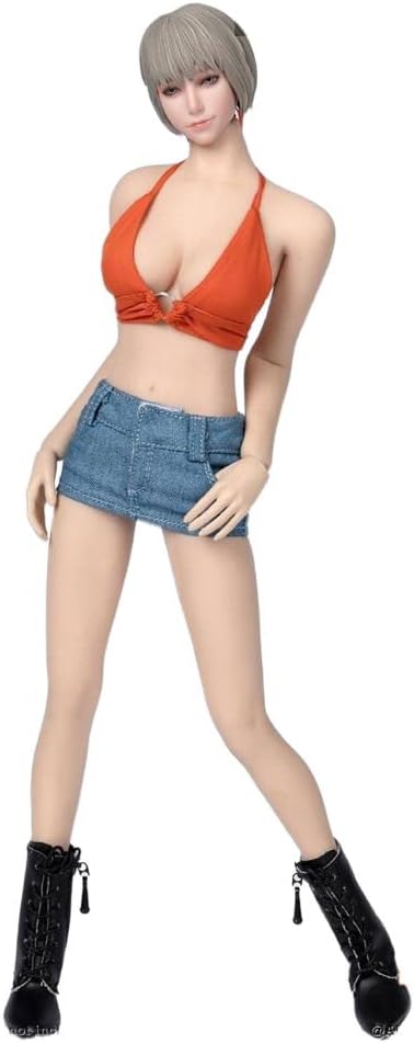 ToysCentre TCT-026B 1/6 Scale Female Clothes Set Camisole + Short Skirt + Underpants for 12 Inch Female Action Figure Body (Organge)