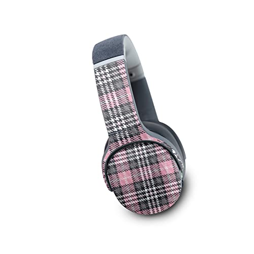 Image of MightySkins Carbon Fiber Skin Compatible with Skullcandy Crusher Evo Wireless - Pink Plaid | Protective, Durable Textured Carbon Fiber Finish | Easy to Apply | Made in The USA