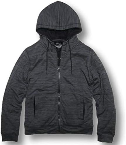 Amazon 裏ボア ジップアップ ハイネック パーカー メンズ 杢ボーダー柄 スウェット ソフトジャケット フード 防寒 ルームウェアー Venice Select Vnc トレーナー パーカー 通販
