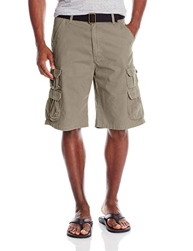 Wrangler Authentics Men’s Premium Twill Cargo Short, Acorn Twill, 34