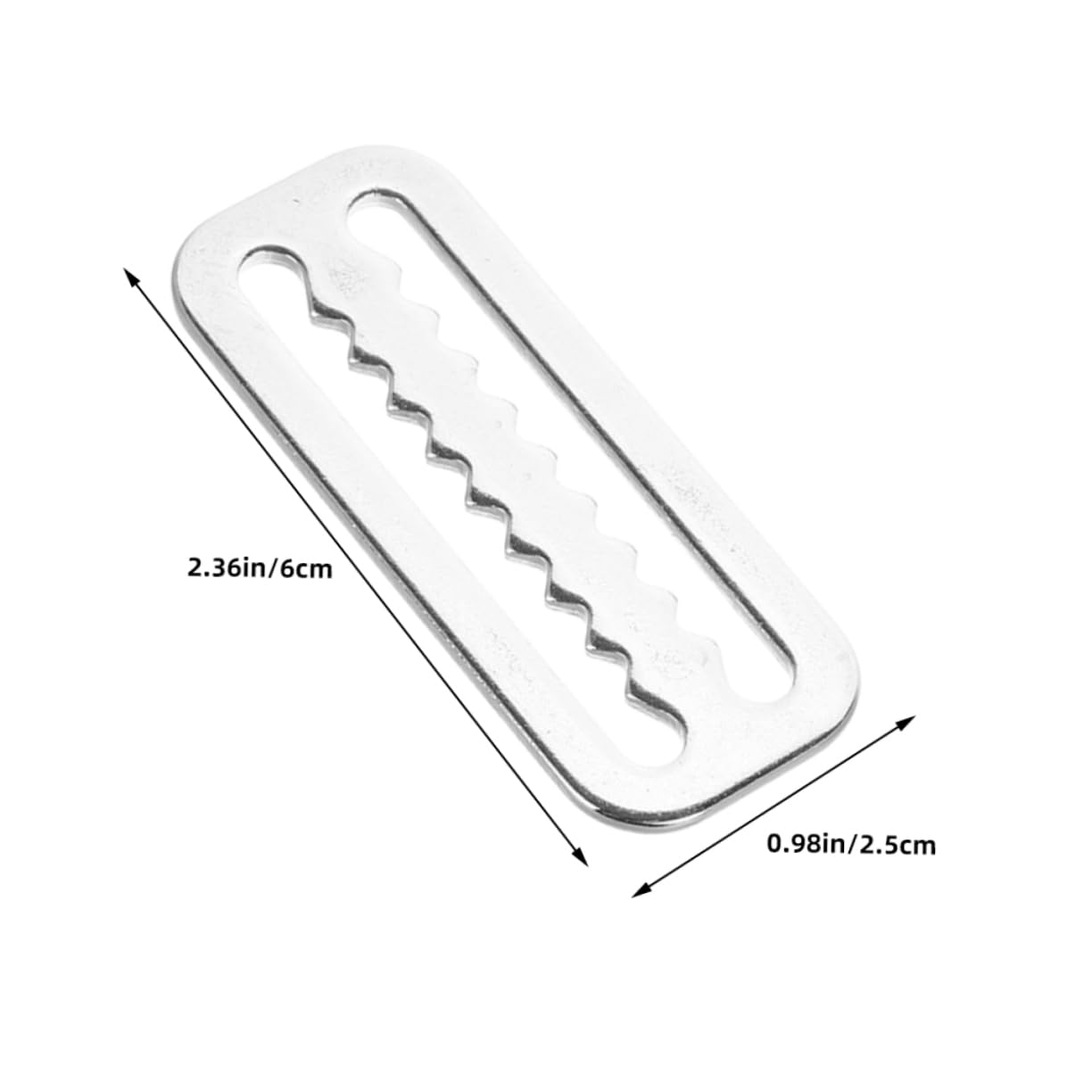 VANZACK Stainless Steel Diving Belt Clip Serrated Slide Keeper for Diving Weights Belt Retainer Clip