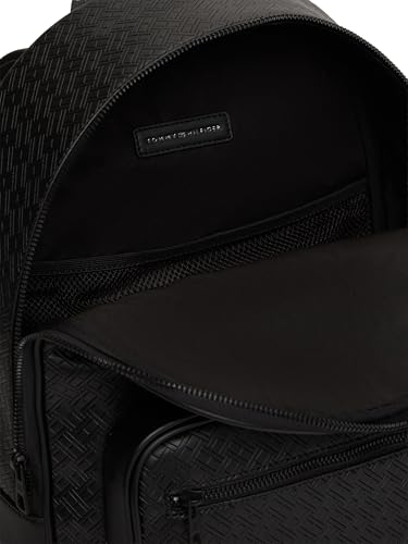 Image of Tommy Hilfiger Men's Embossed Flag Backpack, BLACK One Size