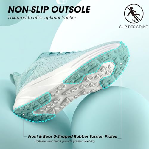 Image of ZOVE Womens Walking Shoes Cushioning Non-Slip Breathable Running Sneakers Tennis Comfortable Athletic Gym Workout Casual Shoes Lightweight Sports Cross Training Fashion Sneakers