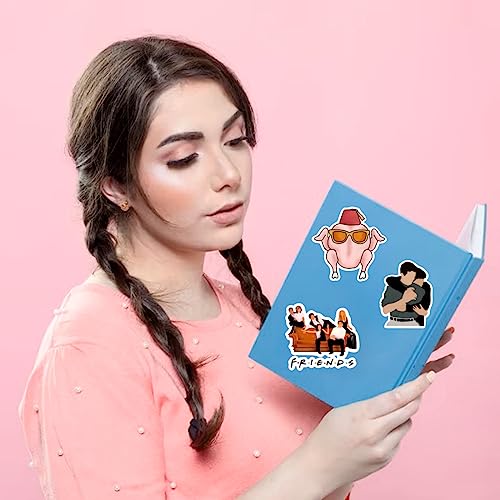 Image of Zesta Aesthetic Stickers for Laptop /Waterproof Anime Decal for Books /Vinyl Sticker for Fridge /Easy to Use Korean Car Sticker Kawaii Cute Stickers (Friends)-Self-Adhesive