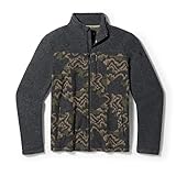 Smartwool Hudson Trail Chaqueta de forro polar de lana merino con cremallera completa para hombre (ajuste regular), Carbón y camuflaje, Medium