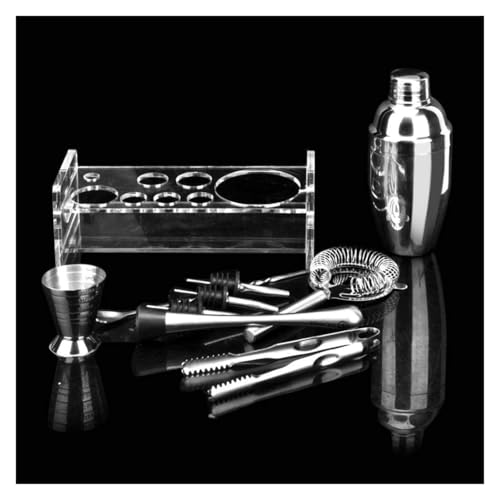 Kit de Bartender, Coctelera 10 Piezas con Soporte 550 ml miniatura 5