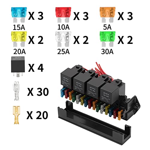 Boîte de relais à fusibles multi-circuits 15 emplacements pour faisceau
