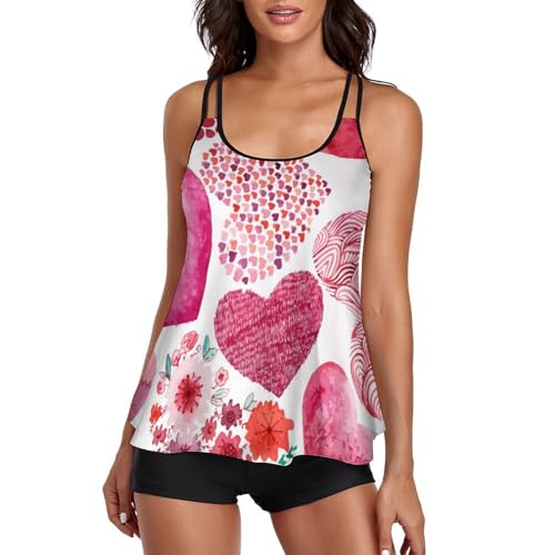 Maillot de bain tankini avec short de garçon PNK Love