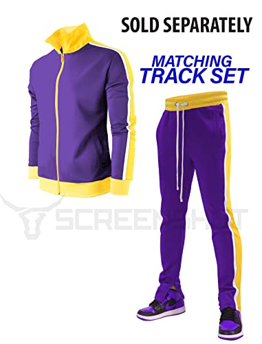 SCREENSHOT Mens Hip Hop Premium Slim Fit Comfort Track Jacket - Athletic Fitness Fashion Urban Lifestyle Streetwear Top4