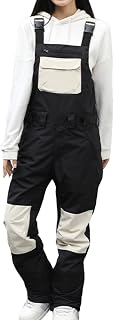 FZALYB Women Insulated Ski Bib Pants, Outdoor Snowboarding Overalls, Chest Big Pocket, Adjustable Jumpsuit(Size:L,Color:Style3)