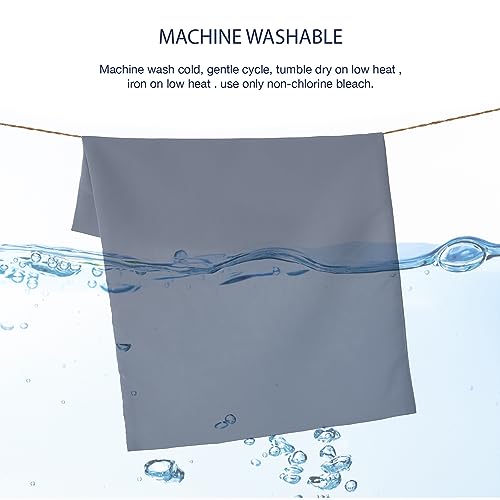 Image of EXQ Home Toddler Pillowcases Zippered 13x18 Travel Pillow Case Set of 2, Small Pillow Case Fits Baby Pillow Sized 12x16, 13x18, Kids Pillowcases 2 Pack Machine Washable (Blue Grey)