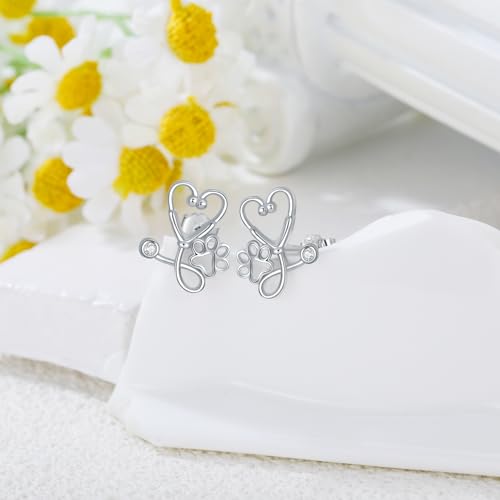 YFN Nursing Themed Stud Earrings Sterling Silver Jewelry Gift for Nurse4