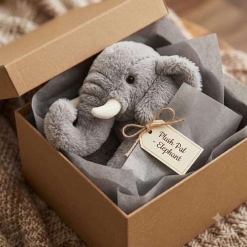 Image of Grey Elephant Plush Soft Toy 30 cm | Ultra Soft Stuffed Elephant Teddy for Kids, Boys, Girls & Adults | Cute Cuddly Animal Plush Toy for Birthday Gift, Baby Shower & Room Decor