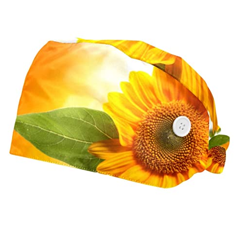 Chapeaux bouffants avec bandeau anti-transpiration casquette travail ajustable 2PCS