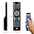 GE Blue Backlit Buttons Universal Remote Control, Samsung TV Remote Control Replacement, Samsung Remote Control for Smart TV, Roku Remote Replacement, Vizio, LG TV, Sony, 4-Device, Brushed Black 48843