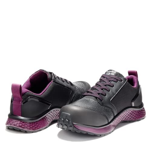 Image of Timberland PRO Women's Reaxion Composite Safety Toe Industrial Athletic Work Shoe, Black /Purple-2024 NEW, 8
