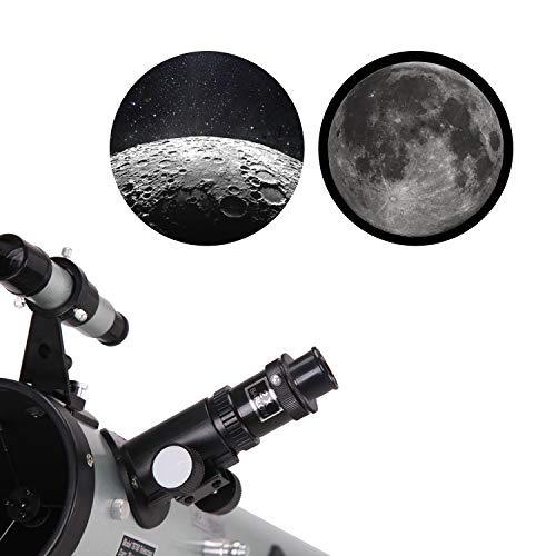 ToyerBee Telescope 76mm Aperture 700MM, with 3 Eyepieces H20mm H12.5mm H4mm&Tripod&Finder Scope&Moon Mirror, 70X-350X Magnification- Reflector Telescope for Kids& Students&Adults&Astronomy Beginners - Thumbnail 3