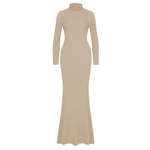 Snapklik.com : Womens Sexy Casual Mock Turtleneck Long Sleeve Elegant Long Dress Fall Wedding Guest Tight Ribbed Lounge Bodycon Maxi Dresses Khaki X-Small Snapklik.com : Womens Sexy Casual Mock Turtleneck Long Sleeve Elegant Long Dress Fall Wedding Guest Tight Ribbed Lounge Bodycon Maxi Dresses Khaki X-Small