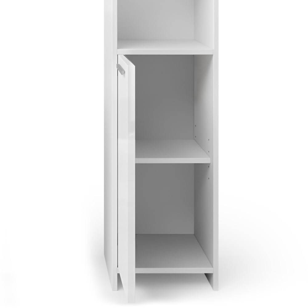 Vicco Meubles bain Irma, Blanc brillant avec inserts, 2 pièces, armoire