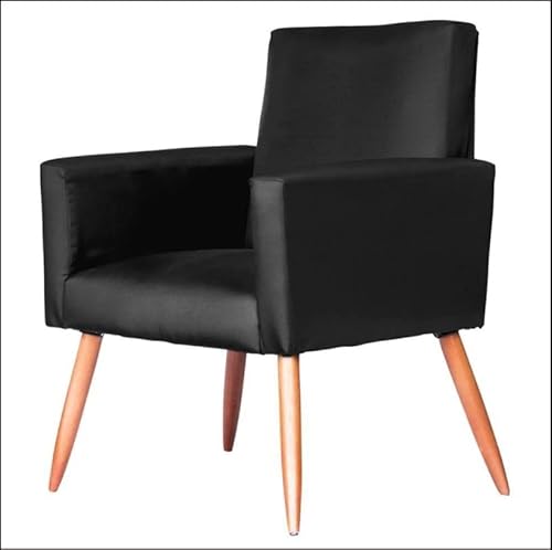 Poltrona Nina Platinum Decor Courino Preta