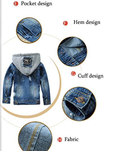 Image of Mallimoda Kids Boys Girls Hooded Denim Jacket