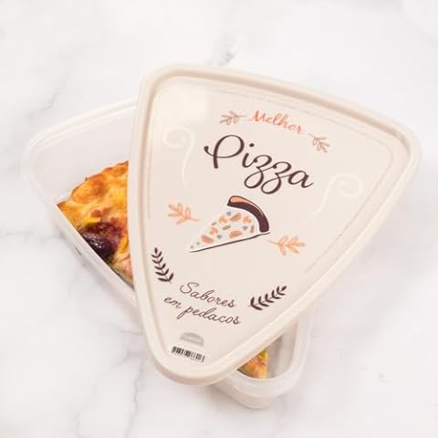 Plasutil Reusable Pizza Slice Storage Container with Lid, Microwave, Freezer & Dishwasher Safe, BPA-Free Pizza Slice Container to Organize & Save Space Cover