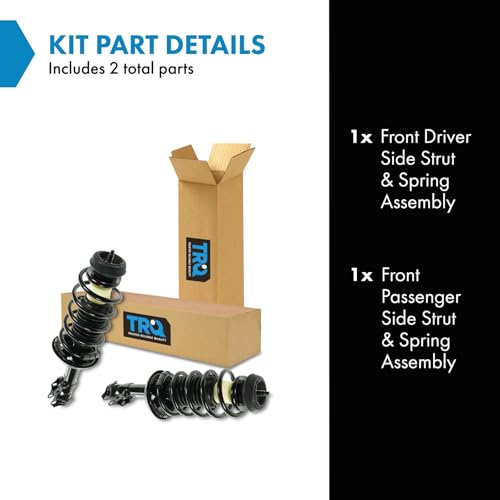Image of TRQ Front Strut and Spring Assembly Set 2 Piece | For 1996-1998 Volkswagen Golf 96-98 Jetta