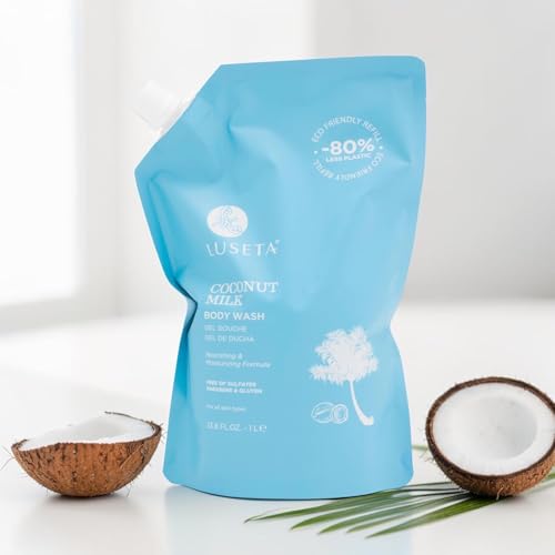 Luseta Coconut Milk Body Wash Refill Pouch, 33.8 fl oz image 2