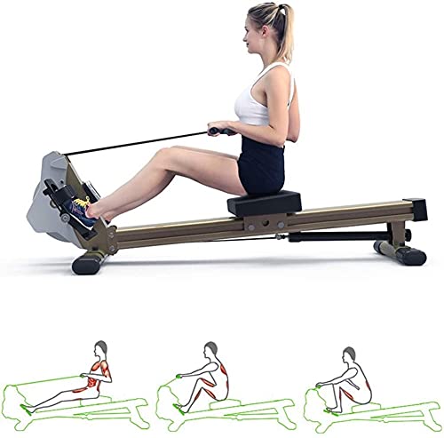 SMSOM Home Rudermaschine Ruderer Ergometer mit digitalem Monitor, geneigter Gleitschiene, 12 Widerstandseinstellung… – Bild 3