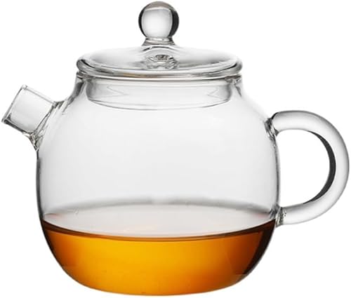 Miniatura 4 de 123Arts Mini tetera, tetera de cristal, tetera transparente, tetera pequeña para uso de una persona