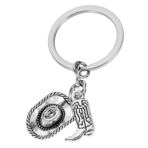 Sbulhia Western Country Keychain, Charming Key Ring with Cowgirl Hat