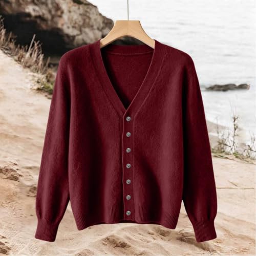 Cardigan Sweaters for Women V Neck Long Sleeve Knit Cardigans Shrug - image 3