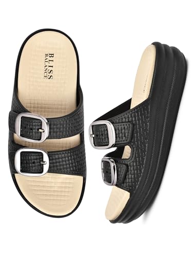 Image of SUPER SOFT Comfortable with Adjustable Strap Flip-Flops Women's & Girl's Cushioned |Waterproof Anti Skid & Lightweight OUT Door & IN Door Slipper INDIGO11