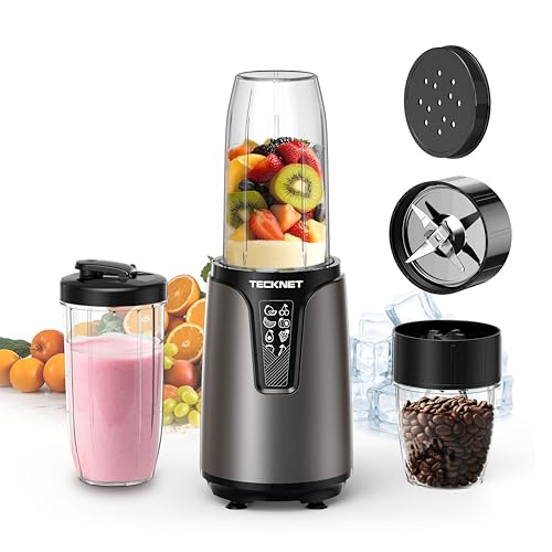 TECKNET 1000W Bullet Blender for Smoothies, Small Personal Nutri Blender for Protein Shakes and...